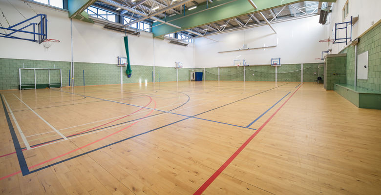 Large sports hall at Granton campus.