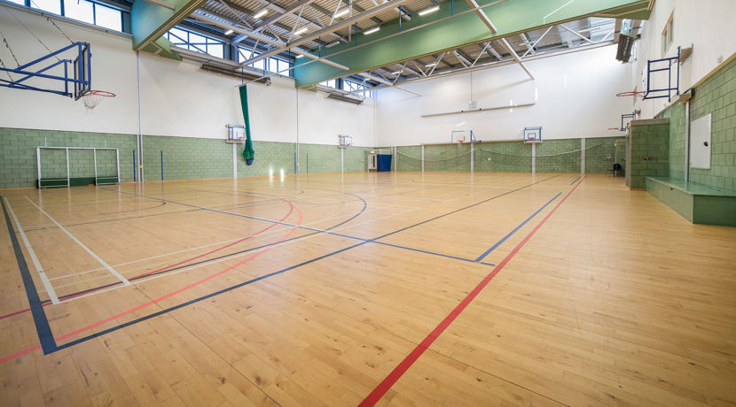 Large sports hall at Granton campus.