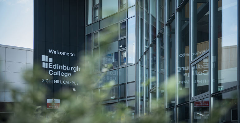 Entrance to Sighthill campus building