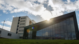 Sighthill campus building on a sunny day.